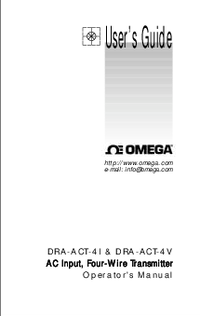 Thumbnail of document Manual - DRA-ACT-4V-3 DIN Rail AC Voltage/Current Conditioners w/4-wire AC Power